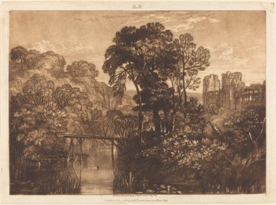Berry Pomeroy Castle, utgitt 1816. av Joseph Mallord William Turner