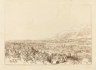 Kjede av Alpene fra Grenoble til Chamberi, utgitt 1812. av Joseph Mallord William Turner
