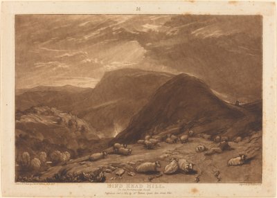Hind Head Hill, utgitt 1811. av Joseph Mallord William Turner