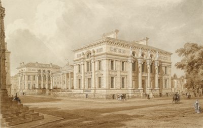 South East View of the Taylor Building and University Galleries, 1800-tallet av Joseph Mallord William Turner
