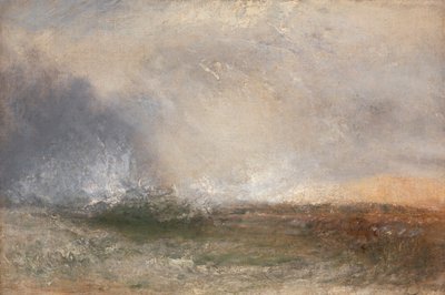 Stormy Sea Breaking on a Shore, mellom 1840 og 1845. av Joseph Mallord William Turner