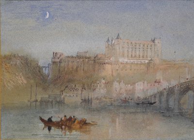 Broen og slottet i Amboise, c1830 av Joseph Mallord William Turner