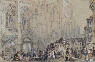St. Juliens kirke, Tours, c1830 av Joseph Mallord William Turner