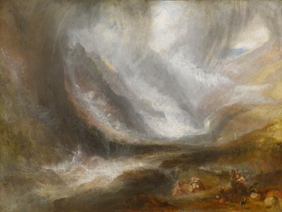 Valley of Aosta: Snøstorm, snøskred og tordenvær, 183637. av Joseph Mallord William Turner