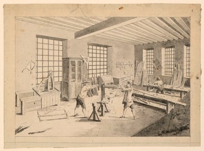 Et møbelsnekkerverksted fra Diderot