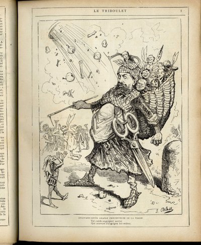 Illustrasjon av J. Blass' (1847-1892) i Le Triboulet av J. (1847 1892) Blass