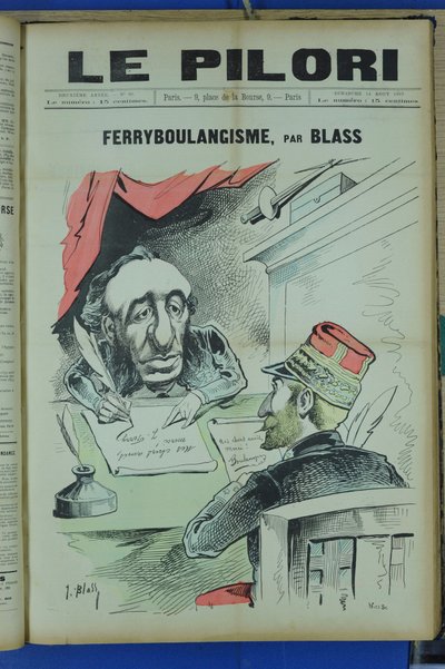 Titelblatt von „Le Pilori“, Satirique en Couleurs von J. (1847-1892) Blass