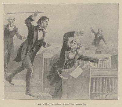 Overgrepet på senator Sumner (litho) av J. (after) Steeple Davis