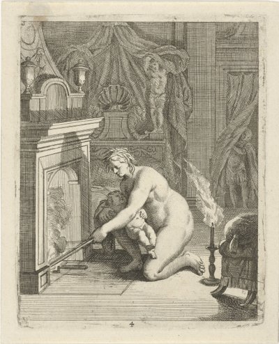 Thetis setter Akilles i ilden Scener fra livet til Achilles (serietittel) Vitam et mortem achilli (serietittel) av J. Alexander Janssens