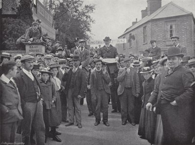 Corby Pole Fair, styrelederen, med charteret av J. Benjamin Stone