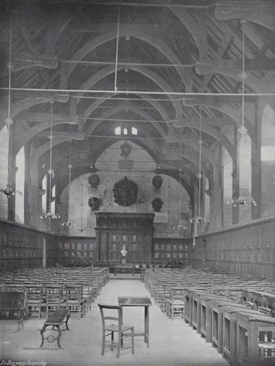 Pannekakekasting på Westminster School, Great Hall av J. Benjamin Stone
