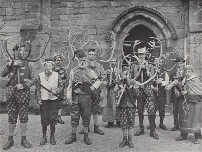 Horndansen, Abbots Bromley, alle karakterene av J. Benjamin Stone