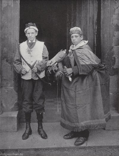 The Horn Dance, Abbots Bromley, the Fool og Robin Hood av J. Benjamin Stone