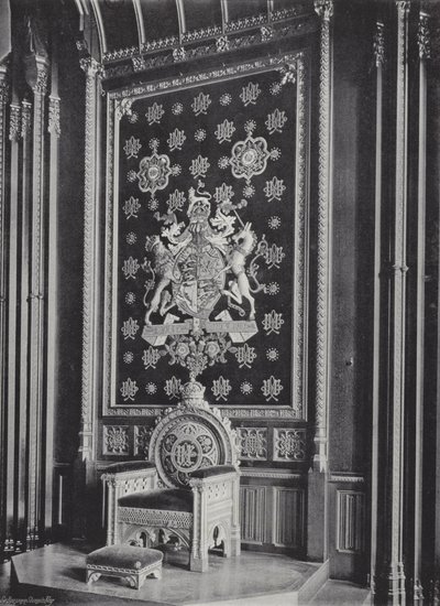 Det kongelige setet i Kings Robing-Room av J. Benjamin Stone