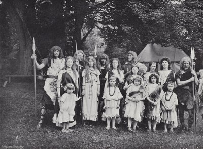 The Sherborne Pageant, en engelsk høvding, stammemenn og familier av J. Benjamin Stone