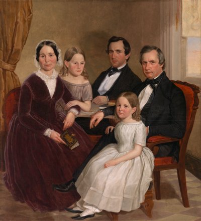 William Jervis Hough og familie, ca. 1852-1853. av J. Brayton Wilcox
