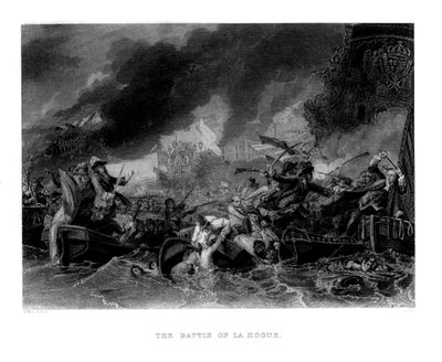 Slaget ved La Hogue, 1692, 1860 av J. C. Armytage