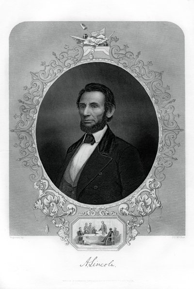 President Abraham Lincoln , amerikansk politiker, 1862-1867. av J. C. McRae