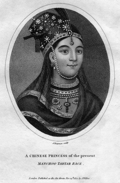En kinesisk prinsesse av Manchoo Tartar Race, 1801. av J. Chapman