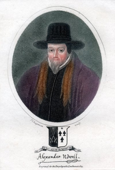 Alexander Nowell, engelsk prest og teolog, 1819. av J. Chapman