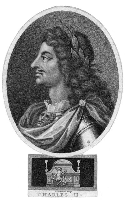 Charles II, konge av England, Skottland og Irland, 1800-tallet. av J. Chapman