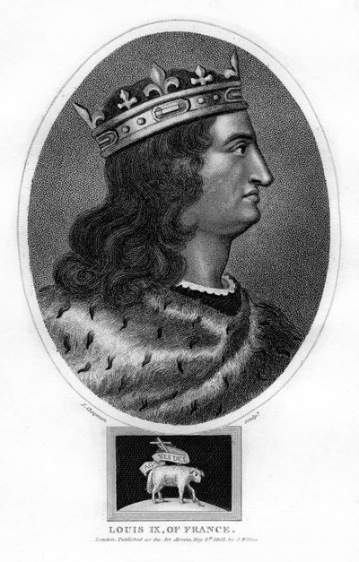 Louis IX, konge av Frankrike, 1805. av J. Chapman