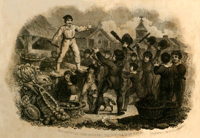 Masaniello Haranguing the Populace of Napoli, 1821. av J. Chapman