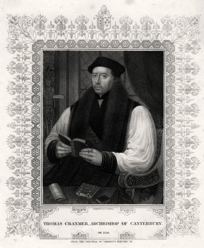 Thomas Cranmer, erkebiskop av Canterbury, 1800-tallet av J. Cochran