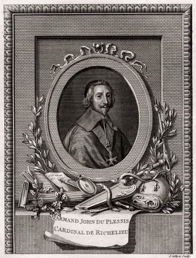 Armand Jean Du Plessis, kardinal og hertug av Richelieu, 1775 av J. Collyer