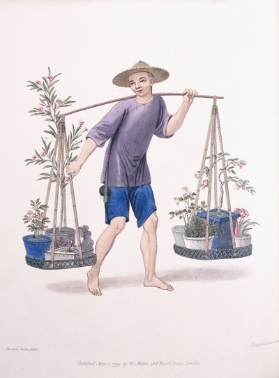 En portør med frukttrær og blomster, ca. 1800-01 av J Dadley
