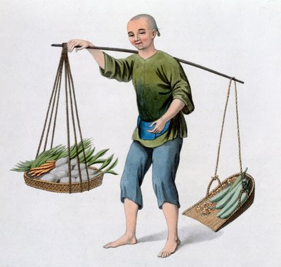 En gutt med grønnsaker, 1800 av J Dadley