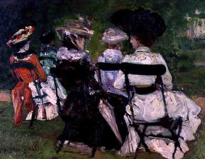 In the Park, ca. 1900 (olje om bord) av J. Edward Homerville Hague