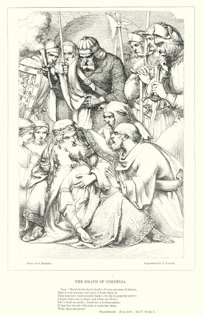Cordelias død (gravering) av J. Franklin