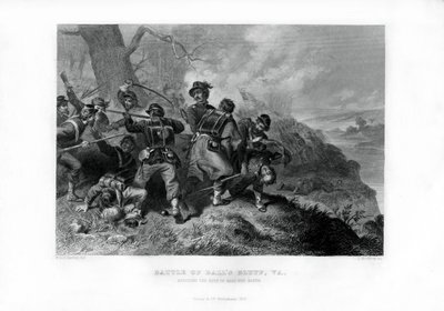 Redning av liket til oberst Edward Baker, Battle of Balls Bluff, Virginia, 1862-1867. av J. Godfrey
