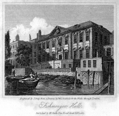 Fishmongers Hall, City of London, 1817. av J. Greig