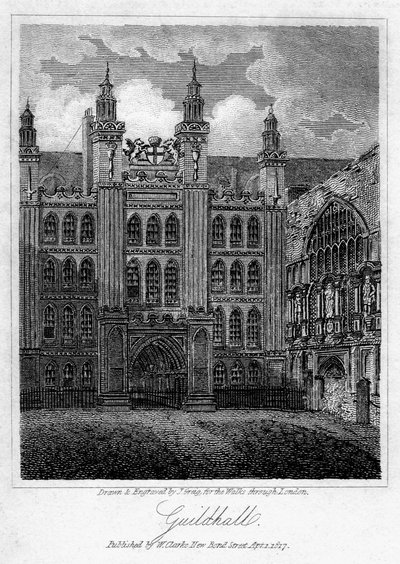 Guildhall, City of London, 1817. av J. Greig