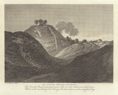 Robert Bloomfield, poet: The Danish Mounds, Thetford (gravering) av J. Greig