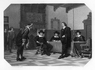 En audiens hos rådet for borgermester og rådmann i Amsterdam, 1653 c1870 av J. H. Rennefeld