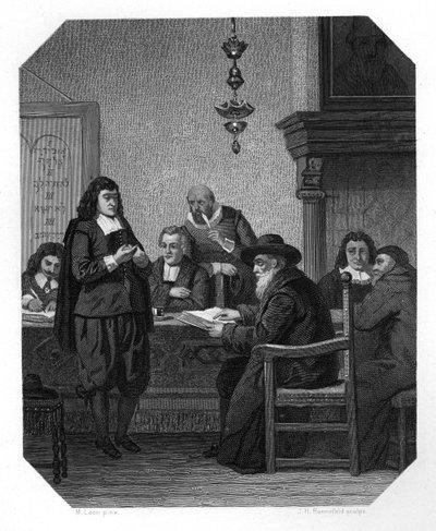 Benedict Spinoza, nederlandsk filosof fra 1600-tallet, ca 1870. av J. H. Rennefeld