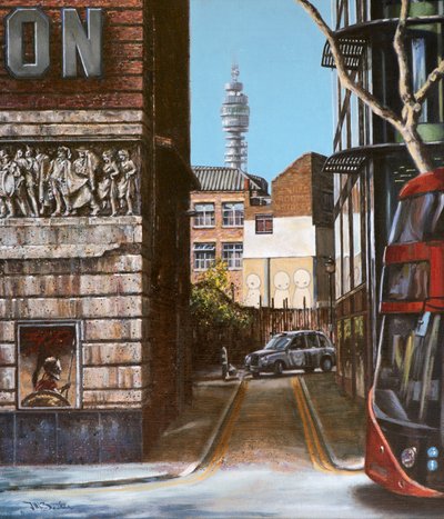 Odian mot postkontoret, 2015 (olje på lerret) av J Hugh L Beattie