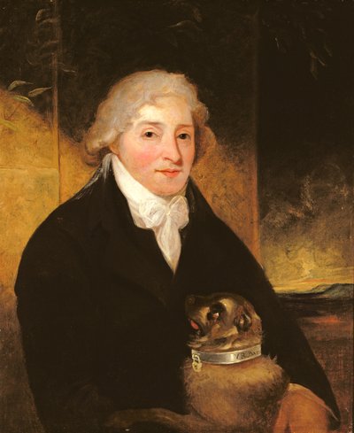 Venanzio Rauzzini med sin hund Turk, ca. 1795 av J. Hutchison