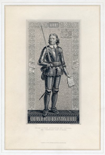 Oliver Cromwell 1599-1658, 1800-tallet. av J. J. Crew