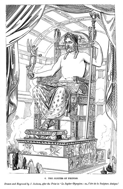 The Jupiter of Phidias, 1843 av J. Jackson