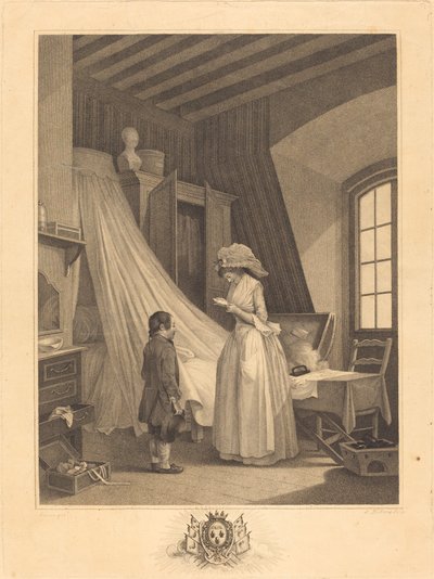 Den uventede ulykken av J. Louis Darcis after Nicolas Lavreince