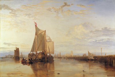 Dort eller Dordrecht- The Dort Packet-Boat fra Rotterdam Becalmed av Joseph Mallord William Turner