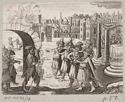 Illustrasjon til Adam Olearius, "Persisk Rosenthal av en genial poet Schich Saadi […]", Schleswig 1660 av J. Muller