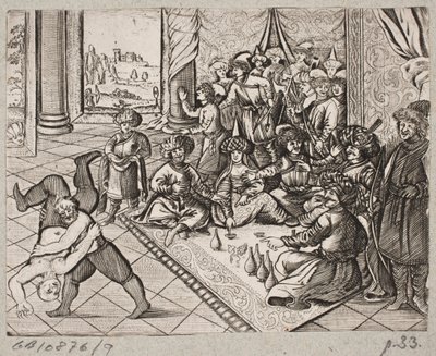 Illustrasjon til Adam Olearius, "Persisk Rosenthal av en genial poet Schich Saadi […]", Schleswig 1660 av J. Muller