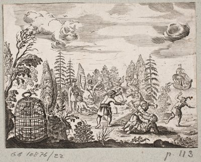 Illustrasjon til Adam Olearius, "Persisk Rosenthal av en genial poet Schich Saadi […]", Schleswig 1660 av J. Muller