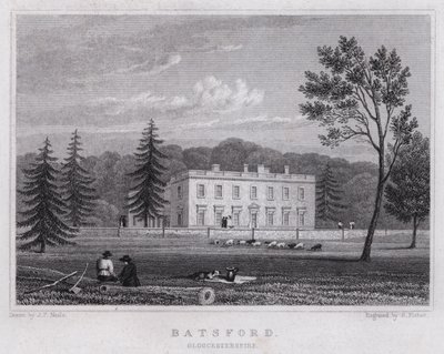 Batsford, Gloucestershire (gravering) av John Preston Neale