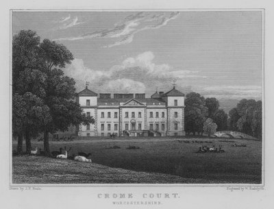 Crome Court, Worcestershire (gravering) av John Preston Neale